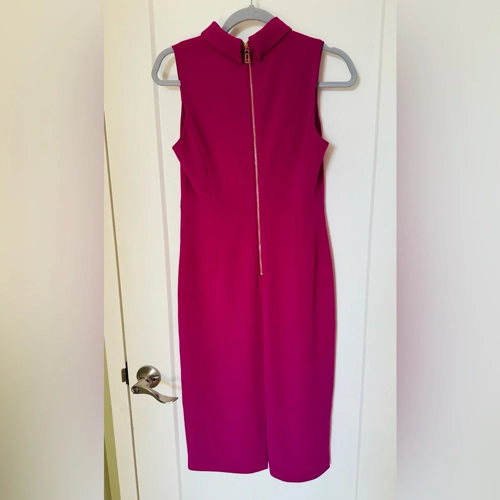 Ivanka Trump Fuchsia Midi Sleeveless Dress - size 8 - Picture 4 of 7